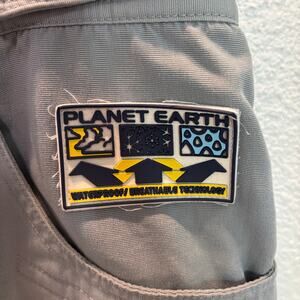 Vintage Planet Earth Ski Pants Mens Large Gray Snowboard Ski Snow Hongkong 90s